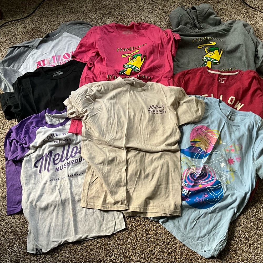 Mellow Mushroom Shirts (all size Large)